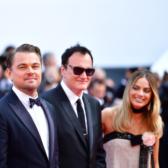 Brad Pitt, Leonardo DiCaprio, Quentin Tarantino, Margot Robbie à la projection du film "Once Upon a Time... in Hollywood" lors du 72ème Festival International du Film de Cannes, France, le 21 mai 2019. © Rachid Bellak/Bestimage