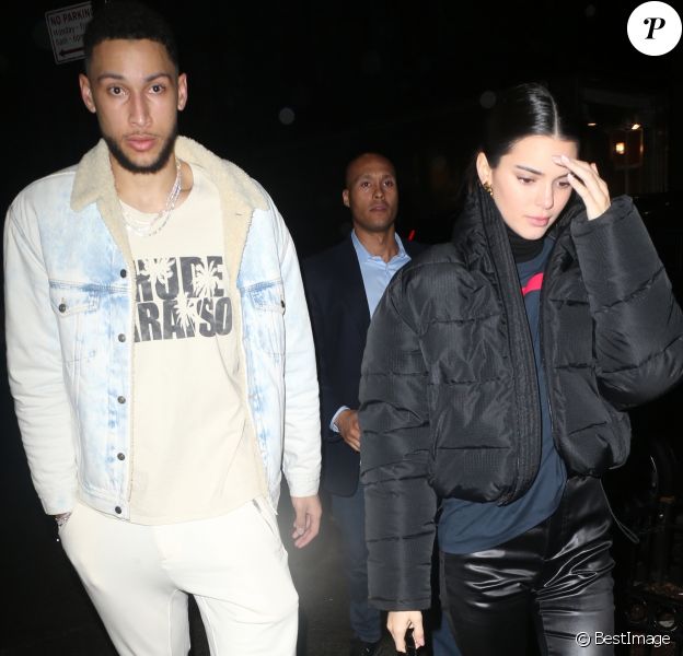 Kendall Jenner et son compagnon Ben Simmons à la sortie du l'hôtel "Mercer" à New York, le 7 février 2019.