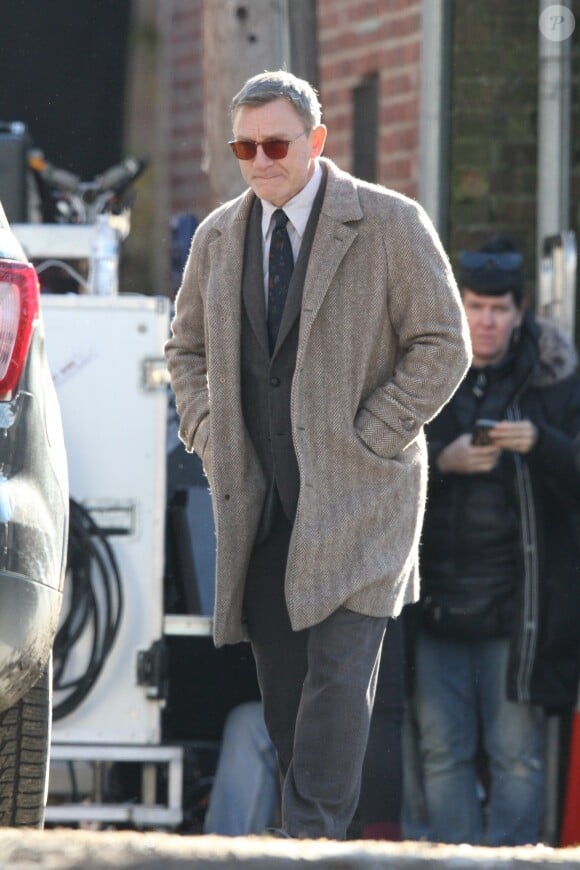 Exclusif - Daniel Craig - Les acteurs sur le tournage de Knives Out à Waltham dans le Massachusetts, le 3 décembre 2018