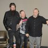 Le groupe Slipknot (Shawn Crahan, Jim Root, Corey Taylor) donne une conférence de presse pour promouvoir le nouveau festival Knotfest à Mexico, le 3 décembre 2015.
