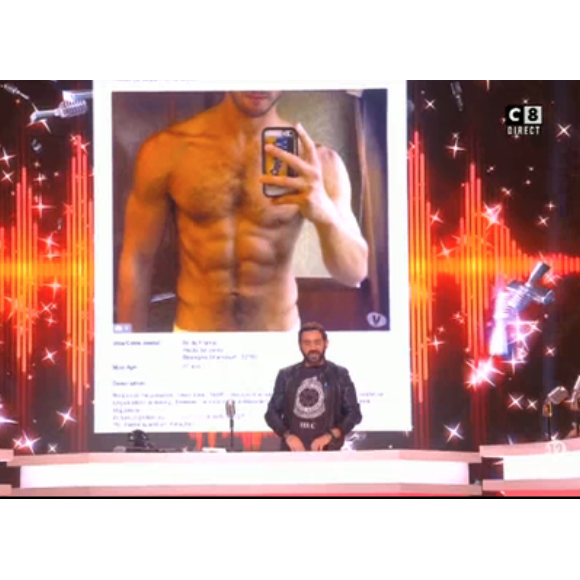 Cyril Hanouna et son faux profil de rencontre gay dans "TPMP ! Radio Baba", le 18 mai 2017 sur C8.