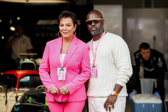 Kris Jenner et son compagnon Corey Gamble - People avant le départ du 77 ème Grand Prix de Formule 1 de Monaco le 26 Mai 2019