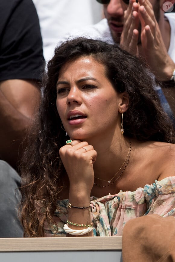 Noura El Shwekh, la femme de J-W.Tsonga, dans les tribunes de Roland-Garros à Paris, le 29 mai 2019. © Jacovides-Moreau/Bestimage