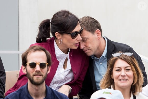 Géraldine Maillet et son compagnon Daniel Riolo dans les tribunes de Roland-Garros à Paris, le 29 mai 2019. © Jacovides-Moreau/Bestimage
