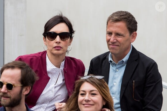 Géraldine Maillet et son compagnon Daniel Riolo dans les tribunes de Roland-Garros à Paris, le 29 mai 2019. © Jacovides-Moreau/Bestimage