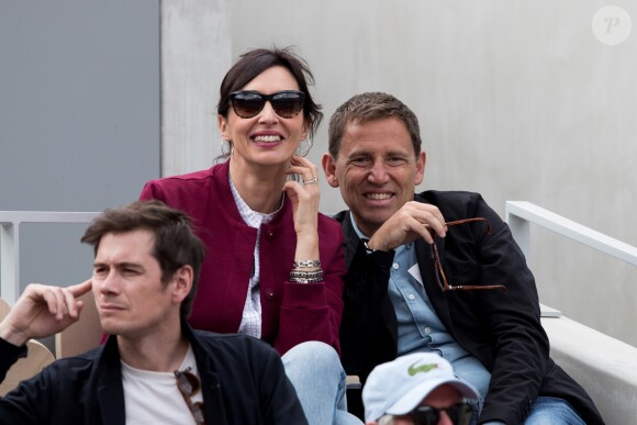 Géraldine Maillet et son compagnon Daniel Riolo dans les tribunes de Roland-Garros à Paris, le 29 mai 2019. © Jacovides-Moreau/Bestimage