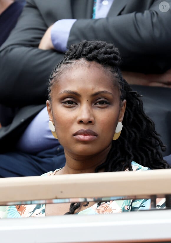 Imany dans les tribunes de Roland-Garros à Paris, le 29 mai 2019. © Jacovides-Moreau/Bestimage