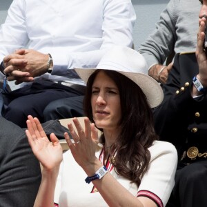 David Douillet et sa femme Vanessa dans les tribunes de Roland-Garros à Paris, le 29 mai 2019. © Jacovides-Moreau/Bestimage