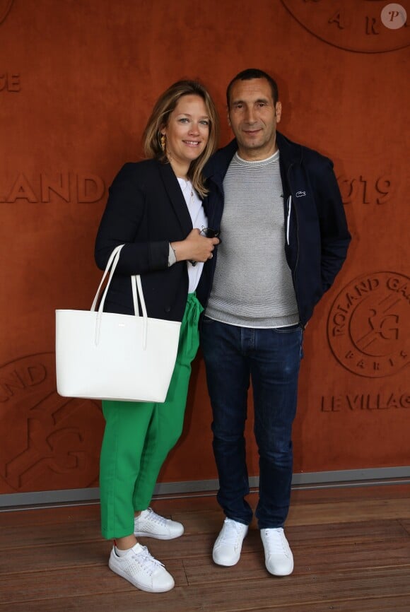 Zinedine Soualem et Caroline Faindt au Village de Roland-Garros à Paris, le 29 mai 2019 © Jacovides-Moreau/Bestimage
