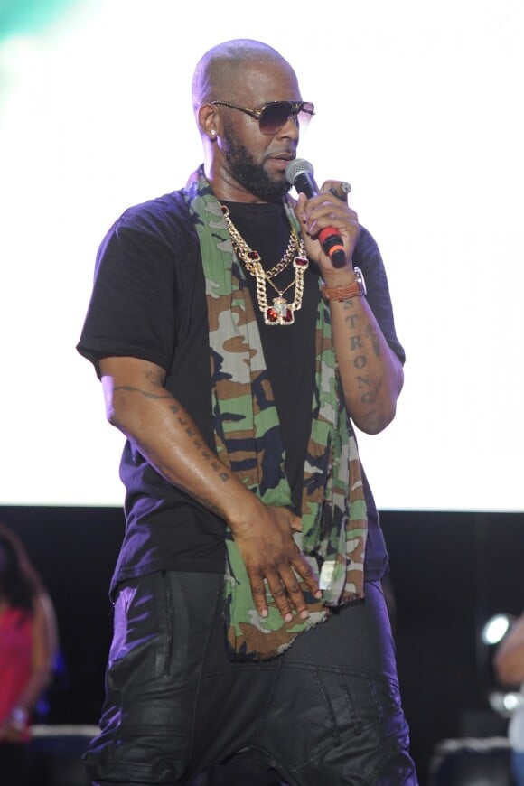 Le rappeur R. Kelly (Robert Sylvester Kelly) en concert à Miami.