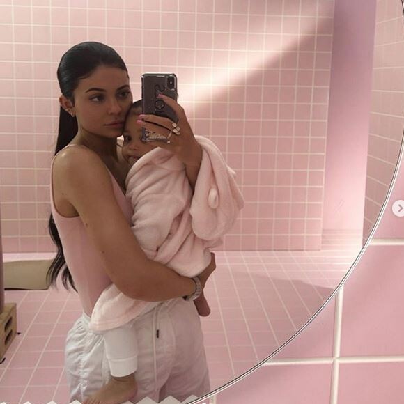 Kylie Jenner et sa fille Stormi. Mai 2019.