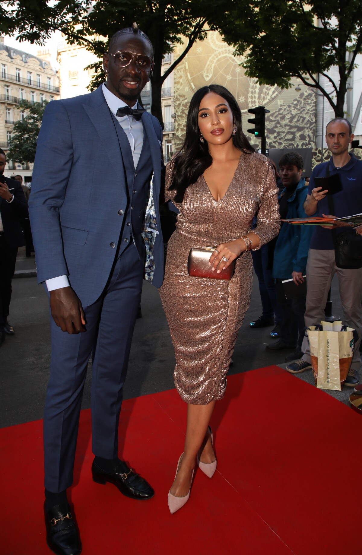 Photo : Mamadou Sakho (Global Gift "Our Heroes" Award) et sa femme