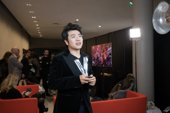 Exclusif - Lang Lang (Victoire d'honneur) lors du backstage de la 26ème édition des Victoires de la Musique Classique 2019 à la Seine Musicale à Boulogne-Billancourt, France, le 13 février 2019. © Tiziano Da Silva/Bestimage