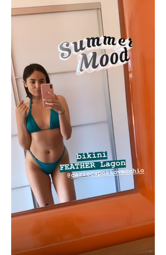 Agathe Auproux se dévoile sublime en bikini lors d'un séjour en Corse, à Porto Vecchio, le 4 juin 2019.