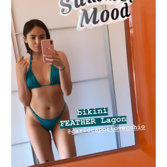 Agathe Auproux se dévoile sublime en bikini lors d'un séjour en Corse, à Porto Vecchio, le 4 juin 2019.