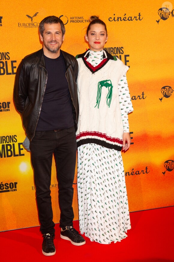 Marion Cotillard et son compagnon Guillaume Canet lors de l'avant-première du film "Nous finirons ensemble" au cinéma UGC Brouckère à Bruxelles, Belgique, le 23 avril 2019. © Alain Rolland/ImageBuzz/Bestimage