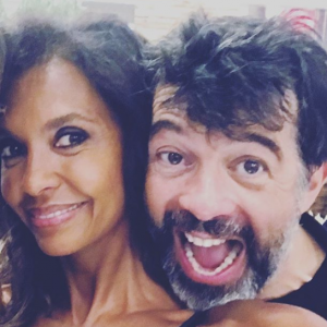Karine Le Marchand et Stéphane Plaza, un cliché publié le 9 juin 2019 pour les 49 ans de l'animateur.