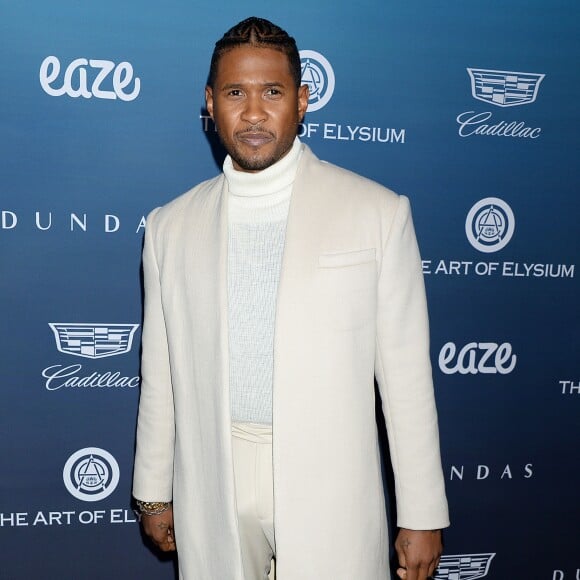 Usher - Les célébrités posent lors du photocall de la soirée "The Art Of Elysium" à Los Angeles le 5 janvier 2019.