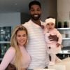 Khloé Kardashian, Tristan Thompson et leur fille True (née en avril 2018).