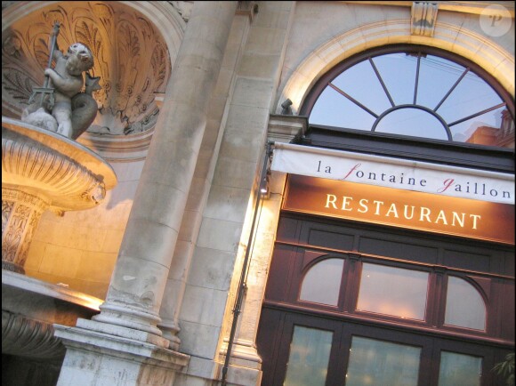 Le restaurant La Fontaine Gaillon de Gérard Depardieu dans le 2e arrondissement de Paris, le 5 novembre 2008. 