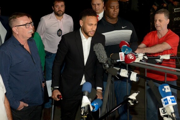 Accusé de viol par Najila Trindade, Neymar Jr. s'est expliqué devant les enquêteurs du commissariat de São Paulo au Brésil, le 13 juin 2019.