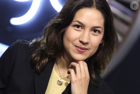Portrait de Line Papin sur le plateau de l'émission TV "La Grande Librairie" sur France 5- mai 2019, à Paris.