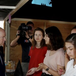 Le prince Albert II de Monaco - Le prince Albert II de Monaco au salon Monacology à Monaco le 13 juin 2019. e salon dédié aux enfants est destiné à les sensibiliser et les initier à l'écologie. © Jean-François Ottonello/Nice-Matin/Bestimage