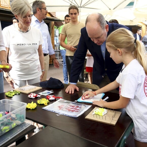 Le prince Albert II de Monaco - Le prince Albert II de Monaco au salon Monacology à Monaco le 13 juin 2019. e salon dédié aux enfants est destiné à les sensibiliser et les initier à l'écologie. © Jean-François Ottonello/Nice-Matin/Bestimage