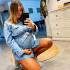 Anaïs Camizuli enceinte et radieuse en robe - Instagram, 6 avril 2019