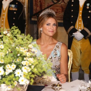 La princesse Madeleine de Suède et le président de la Corée du Sud Moon Jae-in lors du dîner d'Etat en l'honneur de la visite officielle de ce dernier en Suède, le 14 juin 2019 au palais royal à Stockholm.