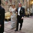 La princesse Madeleine de Suède et son mari Christopher O'Neill lors du dîner d'Etat en l'honneur de la visite officielle du président de la Corée du Sud Moon Jae-in, le 14 juin 2019 au palais royal à Stockholm.
