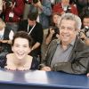 Daniel Auteuil, Juliette Binoche et Maurice Bénichou présentent "Caché" de Michael Haneke au Festival de Cannes le 14 mai 2005.