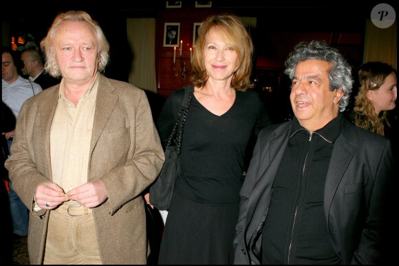 Niels Arestrup, Nathalie Baye et Maurice Bénichou au dîner des nommés aux César à Paris, le 6 février 2006.