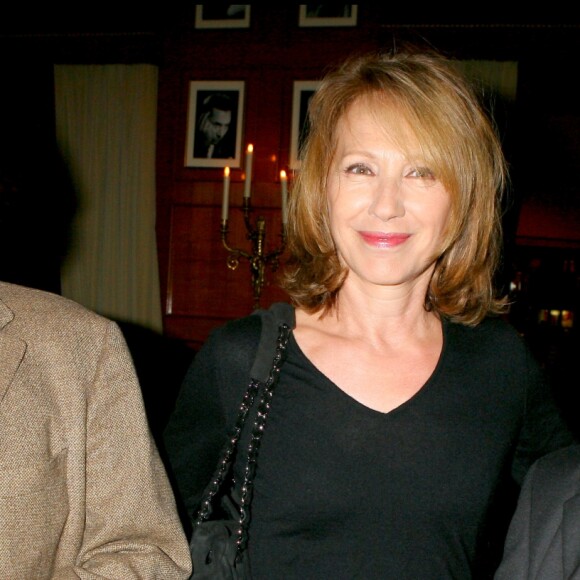 Niels Arestrup, Nathalie Baye et Maurice Bénichou au dîner des nommés aux César à Paris, le 6 février 2006.