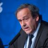 Michel Platini (président de l'UEFA) lors de la conférence de presse pour l'ouverture de la billetterie de l'Euro 2016 à Paris, le 10 juin 2015.
