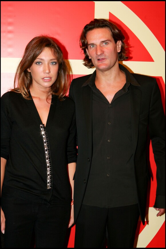 Laura Smet et Frédéric Beigbeder lors d'une soirée Cartier, à Deauville, le 3 septembre 2005.