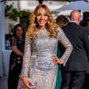 Cathy Guetta sur la croisette lors du 72e Festival International du Film de Cannes, le 23 mai 2019.