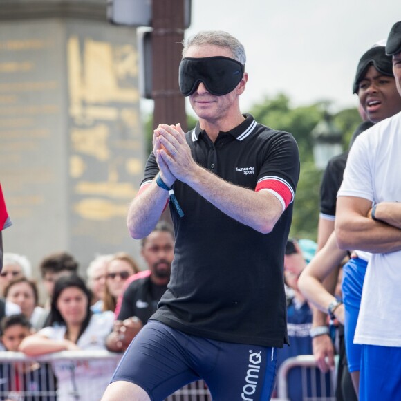 Samuel Etienne - Journée Paris 2024 sur la place de La Concorde à Paris le 23 juin 2019. La Concorde s'est transformée le temps d'une journée pour devenir un magnifique parc sportif urbain au coeur de Paris et inviter petits et grands, en famille, entre amis, à partager des moments inoubliables au contact des plus grands athlètes. © Cyril Moreau/Bestimage