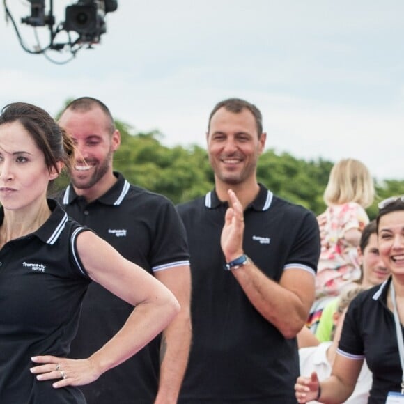 Fabienne Carat - Journée Paris 2024 sur la place de La Concorde à Paris le 23 juin 2019. La Concorde s'est transformée le temps d'une journée pour devenir un magnifique parc sportif urbain au coeur de Paris et inviter petits et grands, en famille, entre amis, à partager des moments inoubliables au contact des plus grands athlètes. © Cyril Moreau/Bestimage