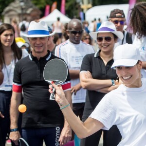 Laury Thilleman (Miss France 2011) - Journée Paris 2024 sur la place de La Concorde à Paris le 23 juin 2019. La Concorde s'est transformée le temps d'une journée pour devenir un magnifique parc sportif urbain au coeur de Paris et inviter petits et grands, en famille, entre amis, à partager des moments inoubliables au contact des plus grands athlètes. © Cyril Moreau/Bestimage