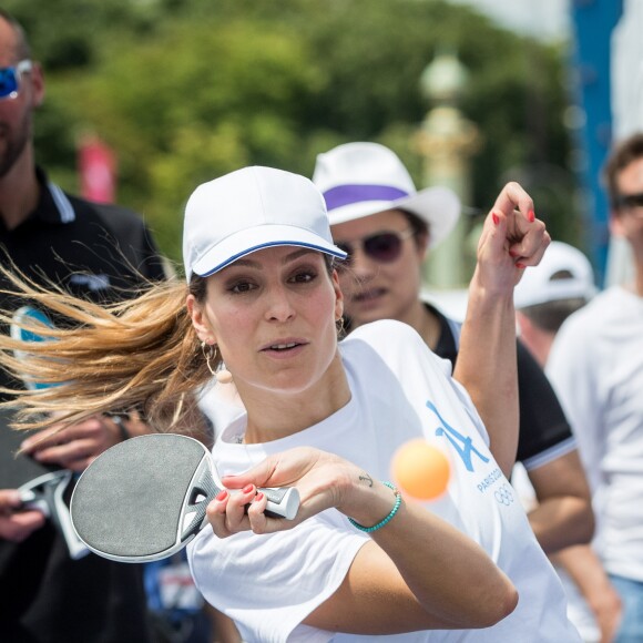 Laury Thilleman (Miss France 2011) - Journée Paris 2024 sur la place de La Concorde à Paris le 23 juin 2019. La Concorde s'est transformée le temps d'une journée pour devenir un magnifique parc sportif urbain au coeur de Paris et inviter petits et grands, en famille, entre amis, à partager des moments inoubliables au contact des plus grands athlètes. © Cyril Moreau/Bestimage