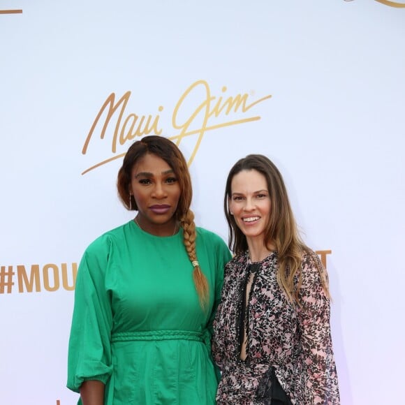 Exclusif - Serena Williams et Hilary Swank lors du photocall du gala de charité de l'Académie de tennis Mouratoglou afin de récolter des fonds pour sa fondation "Champ'Seed" à Biot le 23 juin 2019. © Sébastien Botella/Nice-Matin/Bestimage