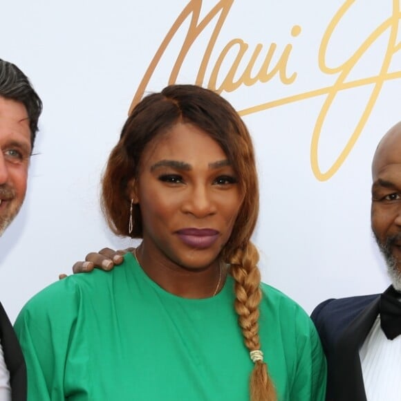 Exclusif - Patrick Mouratoglou, Serena Williams, Mike Tyson lors du gala de charité de l'Académie de tennis Mouratoglou afin de récolter des fonds pour la fondation "Champ'Seed" à Biot le 23 juin 2019. © Sébastien Botella/Nice-Matin/Bestimage