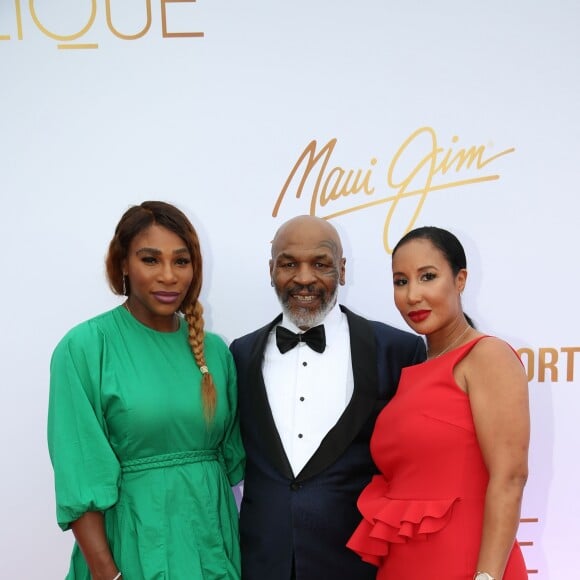 Exclusif - Serena Williams, Mike Tyson et sa femme Kiki (Lakiha Spicer) lors du gala de charité de l'Académie de tennis Mouratoglou afin de récolter des fonds pour la fondation "Champ'Seed" à Biot le 23 juin 2019. © Sébastien Botella/Nice-Matin/Bestimage