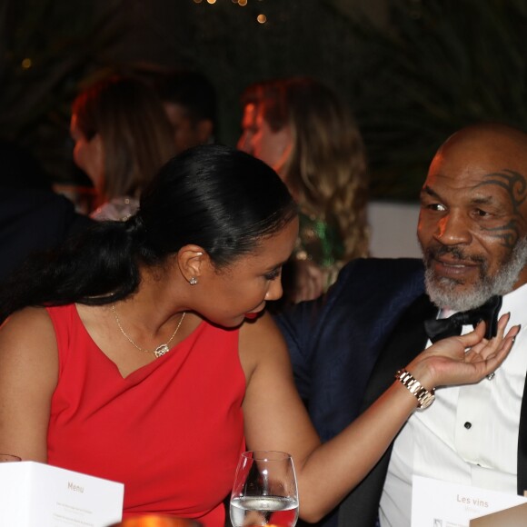 Exclusif - Mike Tyson avec sa femme Kiki (Lakiha Spicer) lors du dîner du gala de charité de l'Académie de tennis Mouratoglou afin de récolter des fonds pour la fondation "Champ'Seed" à Biot le 23 juin 2019. © Philippe Brylak/Bestimage