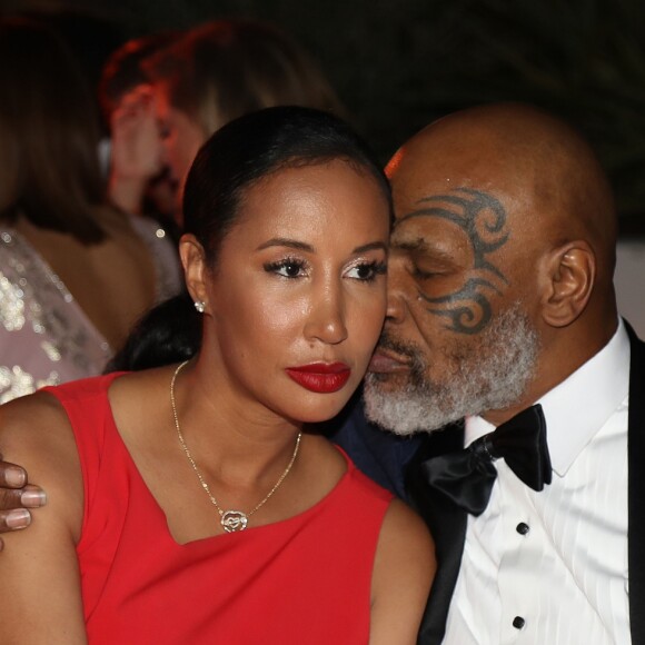 Exclusif - Mike Tyson avec sa femme Kiki (Lakiha Spicer) lors du dîner du gala de charité de l'Académie de tennis Mouratoglou afin de récolter des fonds pour la fondation "Champ'Seed" à Biot le 23 juin 2019. © Philippe Brylak/Bestimage