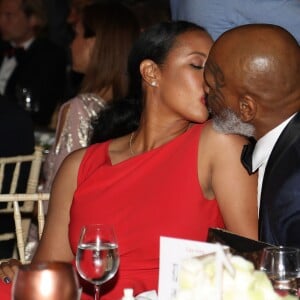 Exclusif - Mike Tyson avec sa femme Kiki (Lakiha Spicer) lors du dîner du gala de charité de l'Académie de tennis Mouratoglou afin de récolter des fonds pour la fondation "Champ'Seed" à Biot le 23 juin 2019. © Philippe Brylak/Bestimage