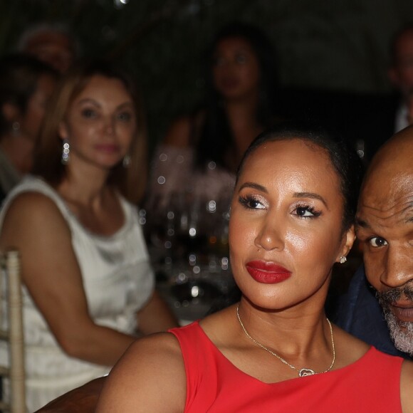 Exclusif - Mike Tyson avec sa femme Kiki (Lakiha Spicer) lors du dîner du gala de charité de l'Académie de tennis Mouratoglou afin de récolter des fonds pour la fondation "Champ'Seed" à Biot le 23 juin 2019. © Philippe Brylak/Bestimage