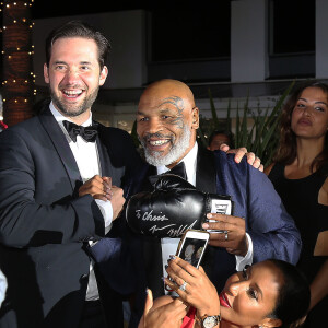 Exclusif - Alexis Ohanian, Mike Tyson avec sa femme Kiki (Lakiha Spicer) lors du gala de charité de l'Académie de tennis Mouratoglou afin de récolter des fonds pour la fondation "Champ'Seed" à Biot le 23 juin 2019. © Philippe Brylak/Bestimage