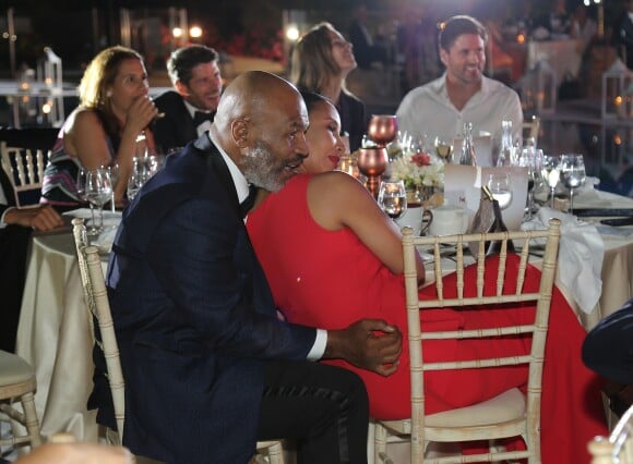 Exclusif - Mike Tyson avec sa femme Kiki (Lakiha Spicer) lors du gala de charité de l'Académie de tennis Mouratoglou afin de récolter des fonds pour la fondation "Champ'Seed" à Biot le 23 juin 2019. © Philippe Brylak/Bestimage